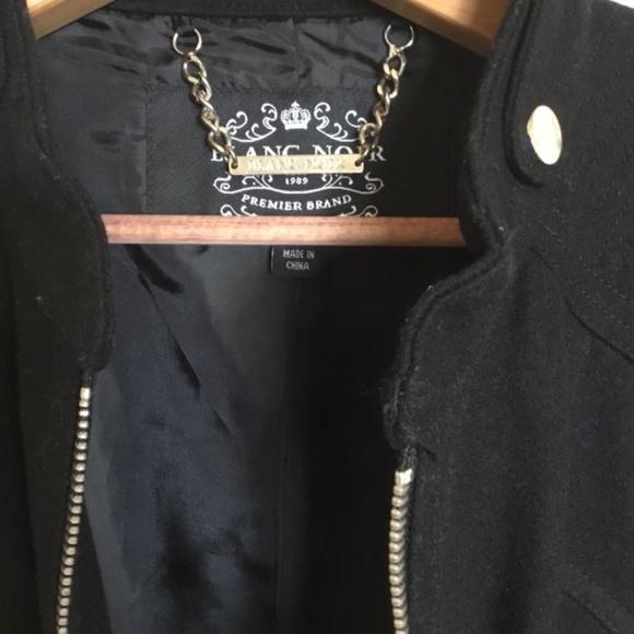 Blanc Noir Wool Jacket Size Large Black - Picture 3 of 6